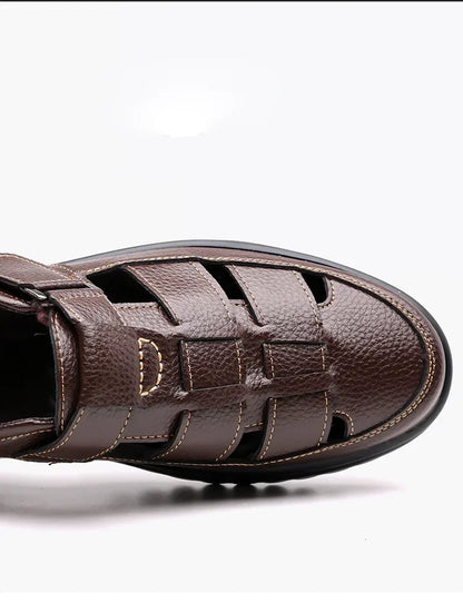 Men's Breathable Slip-on Hollow-out Loafers, Summer Comfortable Soft Sole Cutout Shoes, Non-slip for Outdoor & Driving-XH5602