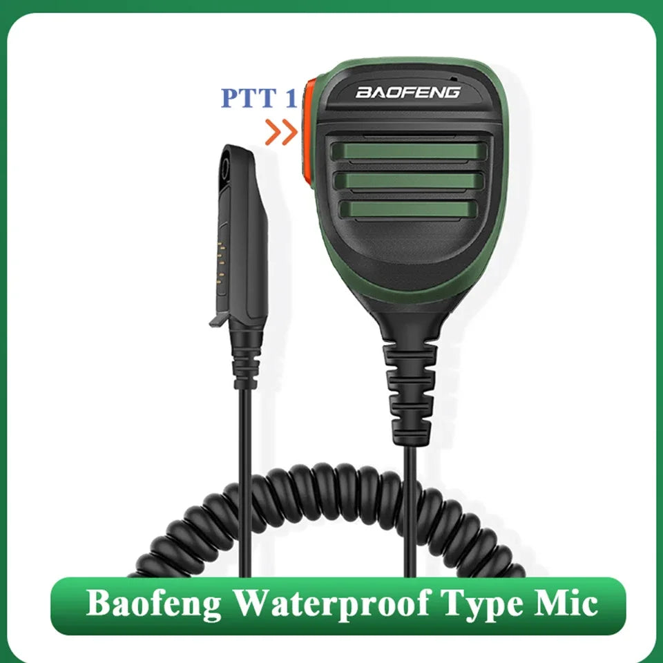 Baofeng Microphone UV-68 Pro Max V2 Walkie Talkie Waterproof PTT Speaker Mic for UV-9R Pro UV S22 UV-98 BF 9700 GT 3WP Ham Radio