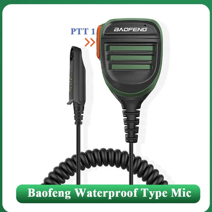Baofeng Microphone UV-68 Pro Max V2 Walkie Talkie Waterproof PTT Speaker Mic for UV-9R Pro UV S22 UV-98 BF 9700 GT 3WP Ham Radio