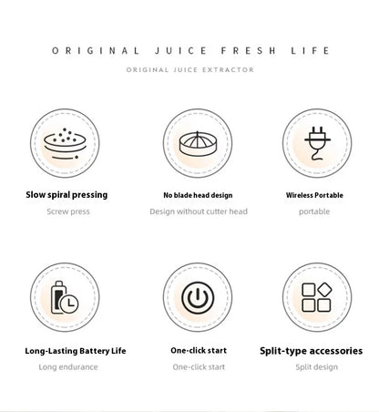 Portable Electric Juicer USB Charging Orange Lemon Fruit Blender Mini Household Wireless Automatic Fresh Citrus Juicer Of Travel