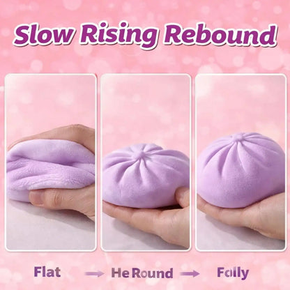 @Soft Maltose Dumpling Squishy: Transparent Colorful Squeeze Toy, ASMR Stress Relief Ball, Sensory Fidget Toy for Kids Adults