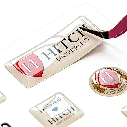 50pcs Customized 3D Epoxy Dome Bubble Stickers Transparent Crystal Label Personalized Logo Shape Waterproof