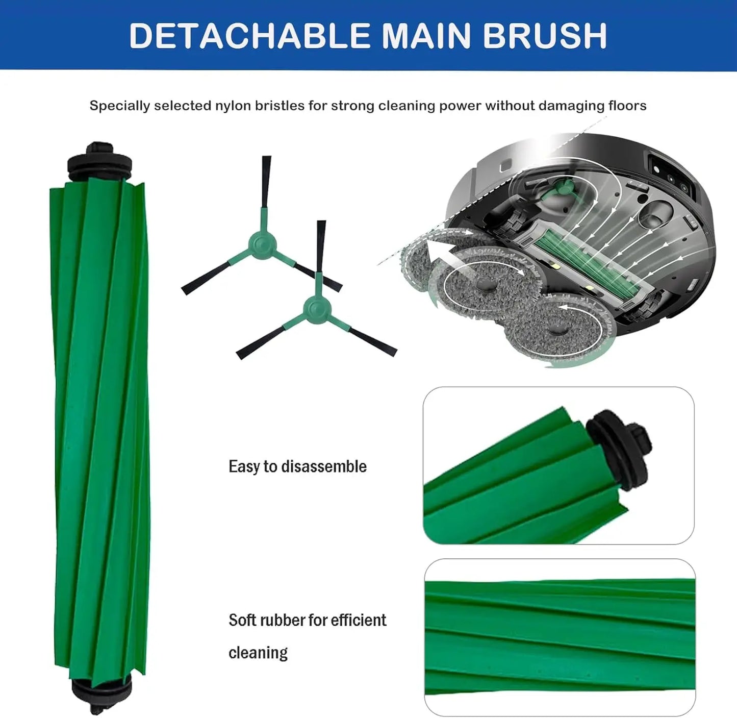 Fit for ( iRobot Romba Plus 405 Combo / 505 Combo ) Spare Parts Accessories Main Side Brush Hepa Filter Mop Dust Bag Consumable