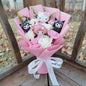 Anime Hello Kitty Cartoon Plush Bouquet Rose Flowers  Soft Plush Doll Home Wedding Decoration Christmas Valentine's Day Gift