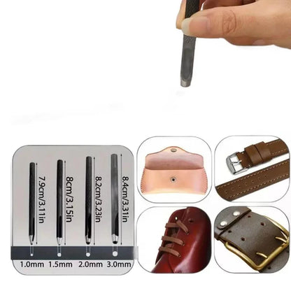 Shoe leather sewing kit with awl, hand sewn needle and thread, leather craft kit, sofa repair, leather bag production