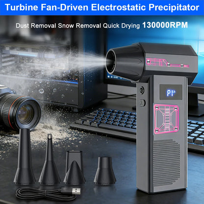 13000rpm Turbo Jet FanPowerful Air Blower, High Speed Jet Fan Handheld Portable Type-C Charging Dust Snow Cleaning Air Turbo Jet