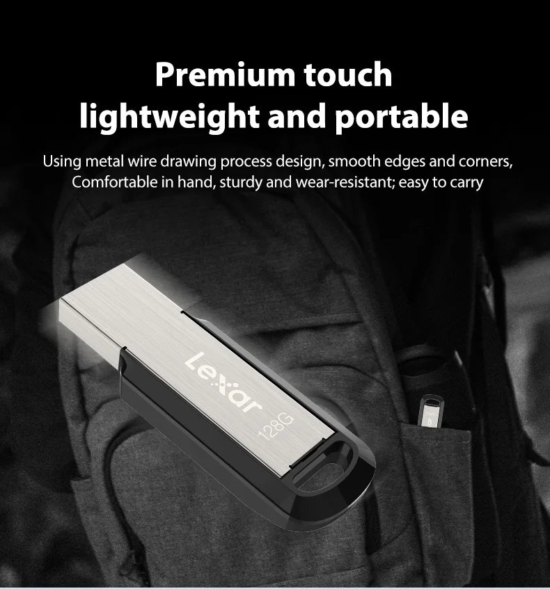 Original Lexar JumpDrive M400 USB 3.0 Flash Drive 32GB Read Max 130MB/s Memory Stick 64GB 128GB 256GB Metal USB Stick For PC