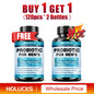 Probiotics Capsules for Men, Nutritional Absorption, Digestion, Immune Support, Prostate & Urinary Health, Reduce Bloating