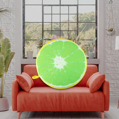 Cartoon Fruits Print Round Bar Chair Cushion Cover Anti-Slip Seat Cushion Slipcover Soft Stool Cushion Covers For Living Dining