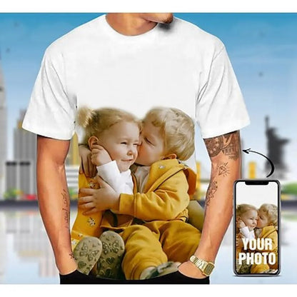 Men's Tshirt Tee Custom Your Exclusive 3D All Over Printed T Shirt Outdoor Street Short Sleeve Print Clothing Apparel Sports Fas