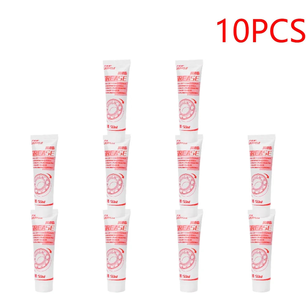 1-10 sztuk smaru rowerowego do łożysk 50ml Olej do łańcucha z narzędziem do smarowania Szybki smar do łańcucha rowerowego Mokry smar do łańcucha w celu zmniejszenia tarcia