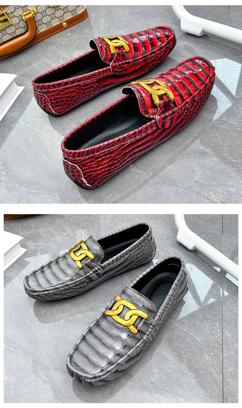 Man Shoes Leather Casual Shoes for Man Luxury Hand Sewn Fashion Flats Summer Breathable Outdoor Male Slip on Loafers Designer