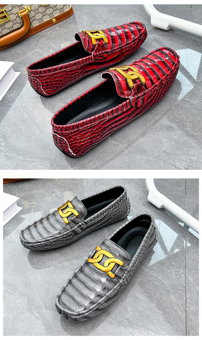 Man Shoes Leather Casual Shoes for Man Luxury Hand Sewn Fashion Flats Summer Breathable Outdoor Male Slip on Loafers Designer