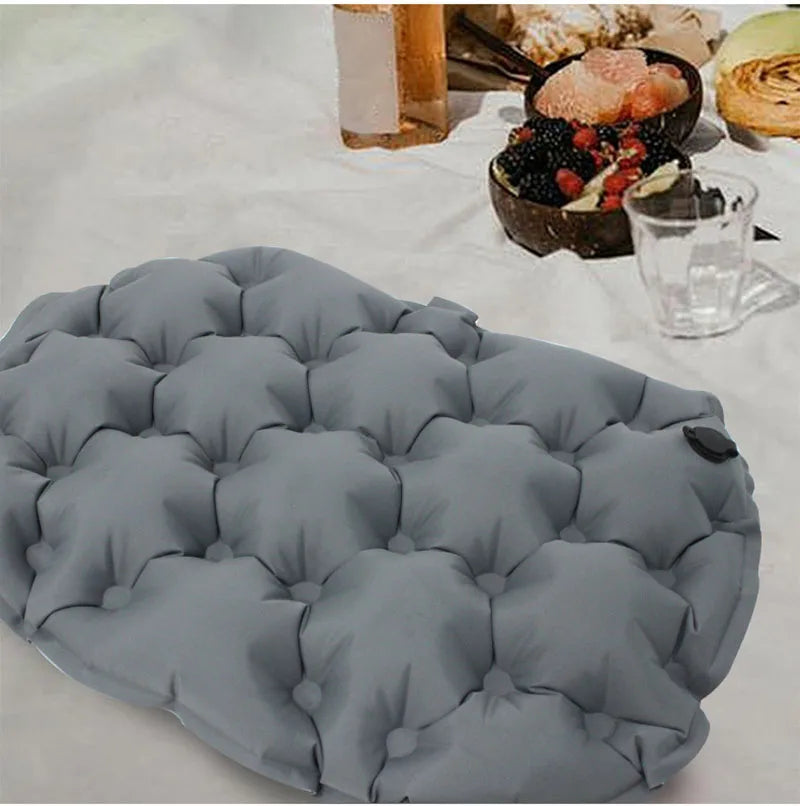 Portable Inflatable Outdoor Moisture-Proof Seat Cushion Travel Camping Sitting Pad Foldable Mattress Seat for Home Office
