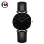 Hannah Martin Hot New Ms Fashion Simple Quartz Movement Watch High Quality Leather Strap Waterproof Lady Watch Relogio Feminino