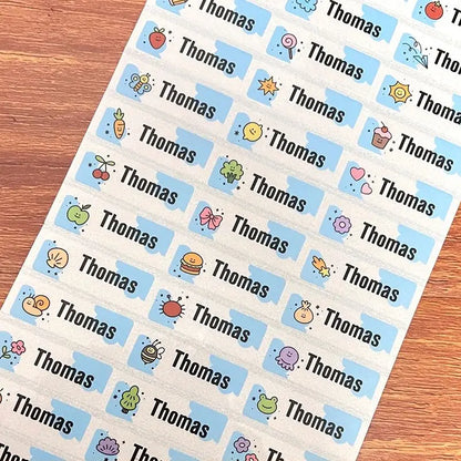 200Pcs Custom Waterproof Hebrew Name Stickers Personalized Children Hologram Label  Sticker With Students School Stationery Tag