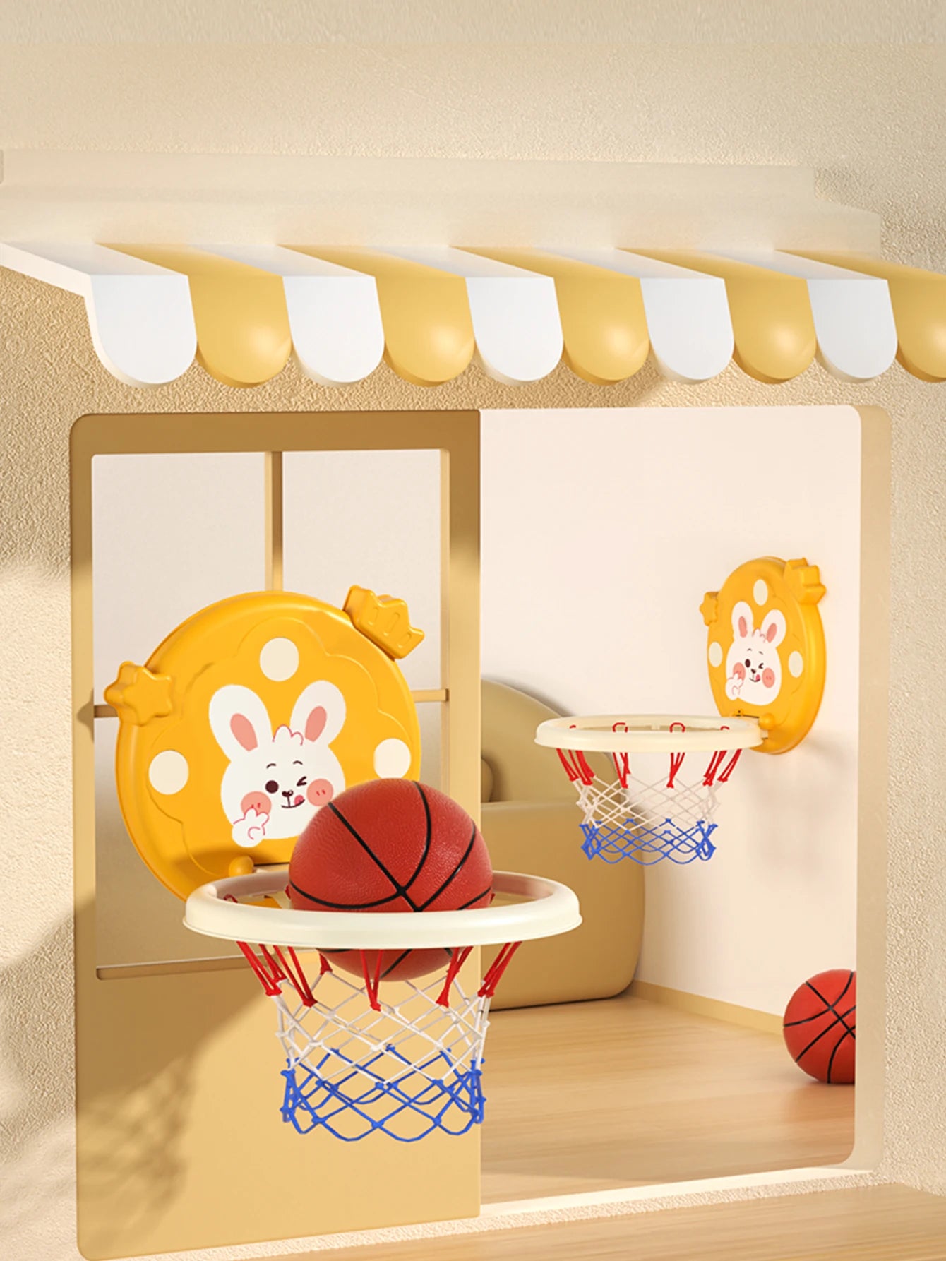 Children's basketball hoop, indoor shooting, hanging, foldable, parent-child interactive ball