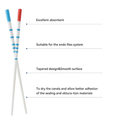 With Scale Dental Absorbent Paper Points Taper 04 15#-40# Dental Pure Cotton Fiber Paper Endodontics Treatment Consumables