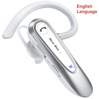 New Bee B45 Bluetooth 5.0 Headset Wireless Earphone Headphones with Dual Mic Earbuds Earpiece CVC8.0 Noise Reduction for Driving