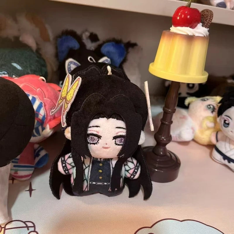 Demon Slayer Figure Anime Plush Doll Fans Gift Q Version Toy Gifts Kamado Nezuko Keyrings Cartoon Character Keychains Bag Charms