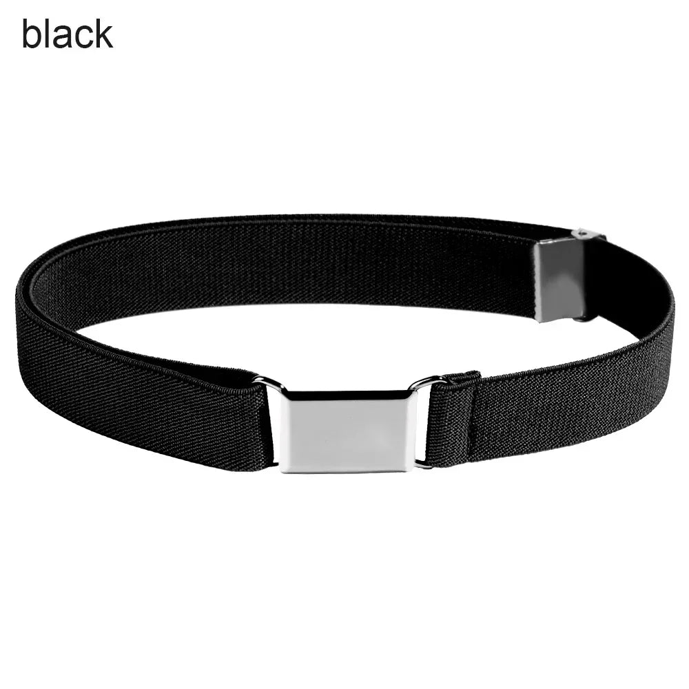 1PC Fashion Adjustable Children Elastic Belts Wide Candy Color Waist Belt Stretch Canvas Belt For Jeans Pants Kids Casual Belts