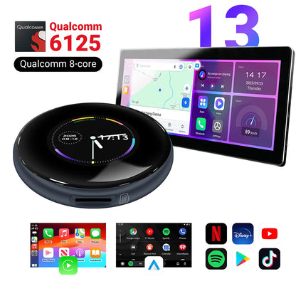 Ai Box 4+64GB 2026 Wireless Android Auto For Apple CarPlay WiFi Plug And Play Adapter Smart AI Box with Youtube Netflix TikTok
