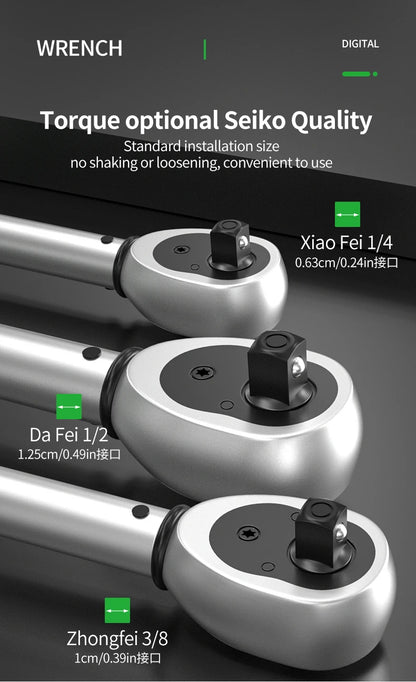 2.5-30N.m 10-120N.m 50-350N.m Torque Wrench 1/4 3/8 1/2 inch square head torque key ±3% High Accuracy Torque Wrench Professional