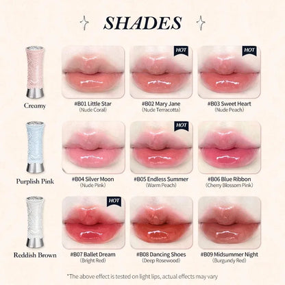 Flower Knows Full Collection Lip Gloss Tinted Lip Oil Vegan Hydrating Lip Makeup for Women Girls Non Sticky Moisturizing Shine