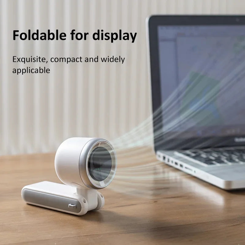 2025 New Hanging Neck Outdoor 180 Degree Folding Desktop Mini Fan Hand-held Folding High-speed Powerful Turbo Fan