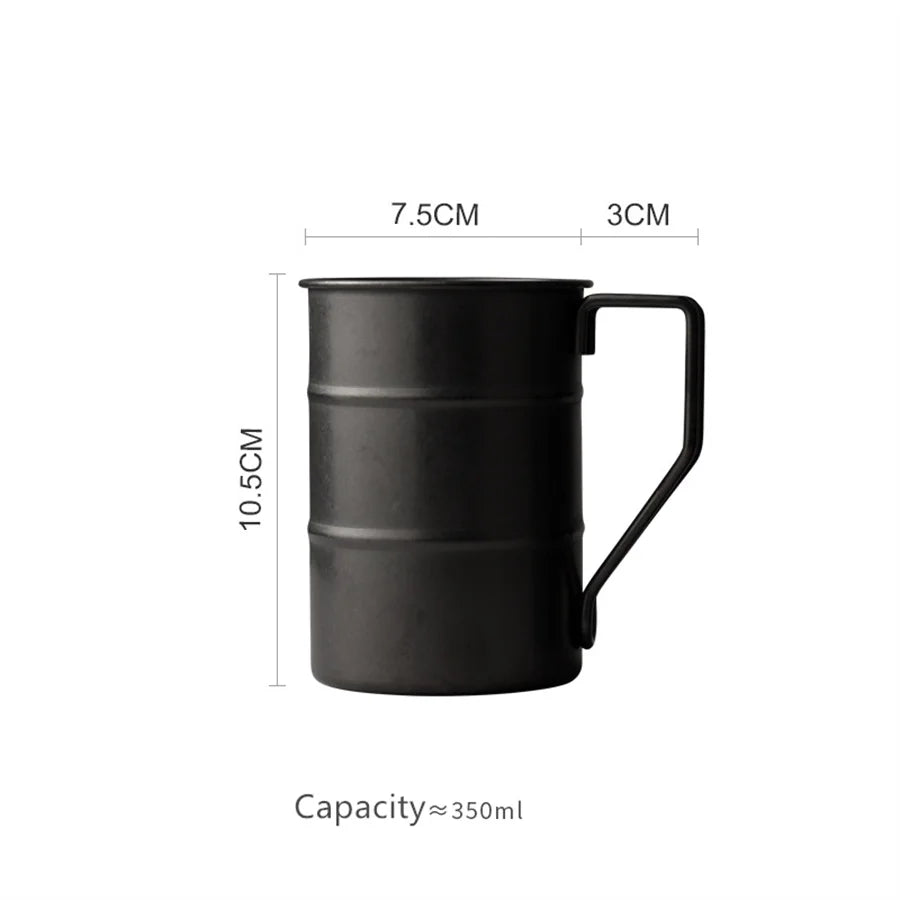 Outdoor 304 Stainless Steel Marco Mug, Industrial Style, Retro Old Creative, Coffee, Camping, Picnic, Beer Mugs