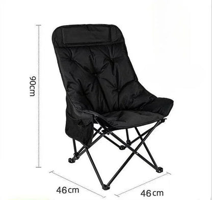 High-Back Moon Chair with Thick Padding | Portable Folding Camping Chair for Adults, Stadium Events & Festivals | Pearl