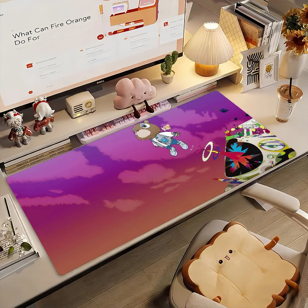 Singer K-Kanye W-West Mouse Pad Non-slip Desk Mat PC Laptop Accessories Rubber Office Keyboard Large Gamers Decoracion