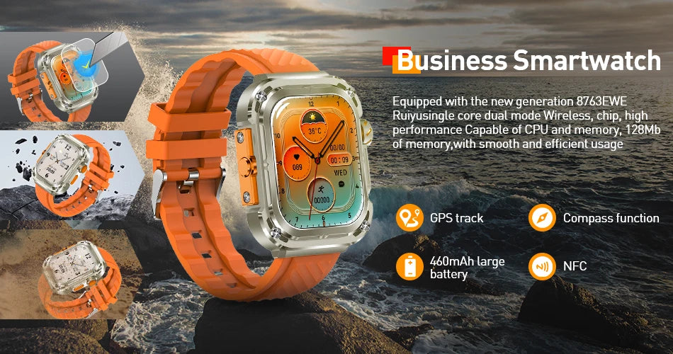 Smartwatch LIGE męski damski z pełnym ekranem dotykowym Sportowy zegarek fitness męski IP67 Wodoodporny Bluetooth dla Androida iOS Smartwatch Mężczyźni