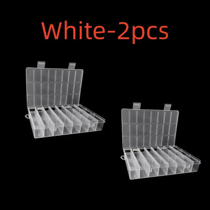 24 Grids Compartment Plastic Storage Box Jewelry Earring Box Bead Screw Container Home Storage Case Display Organizer Container
