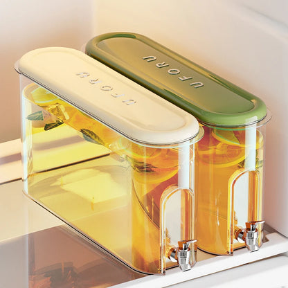 UFORU Leakproof Refrigerator Water Jug Large Capacity Food Grade Beverage Dispenser with Tap for Kitchen Fridge