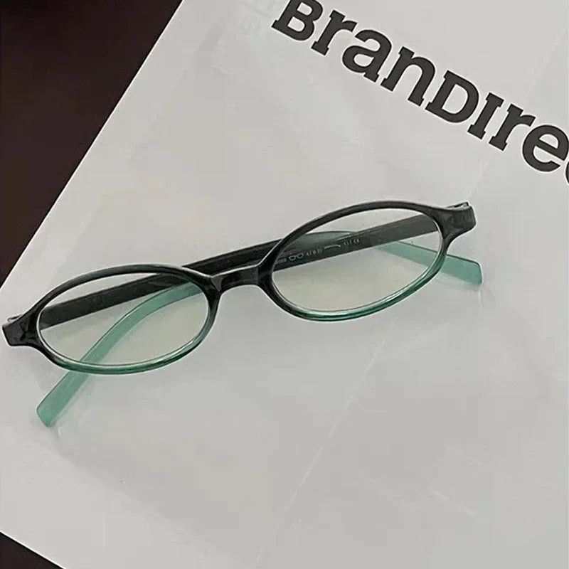 Women Y2K Retro Oval Glasses Small Frame Eyewear Blue Light Blocking Eyeglasses Female Computer Reading Optical Spectacle Óculos