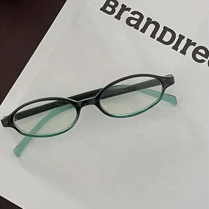 Women Y2K Retro Oval Glasses Small Frame Eyewear Blue Light Blocking Eyeglasses Female Computer Reading Optical Spectacle Óculos