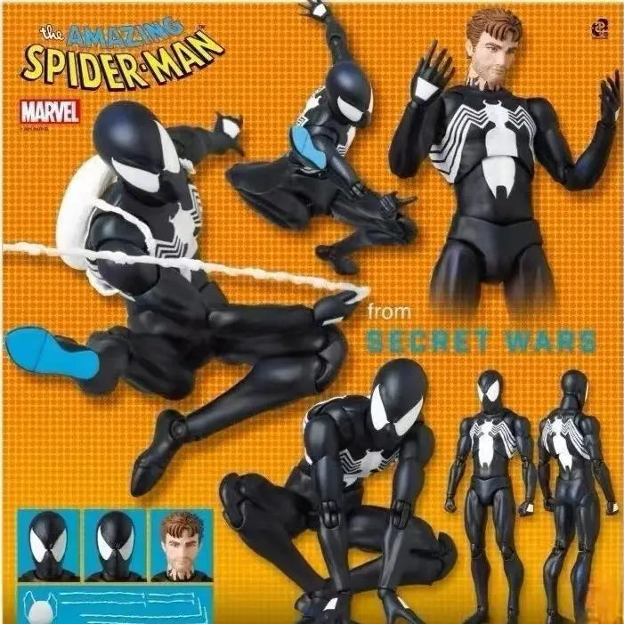 In Stock Ct Toys Spiderman Figure Mafex 147 Symbiotic Black Suit Venom The Amazing Spider-man Anime Action Figure Gifts Toys