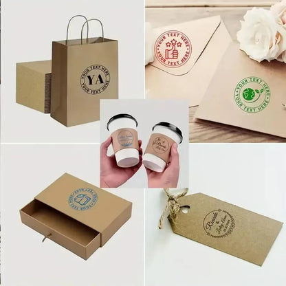 Custom Self-Inking Stamp DIY Rubber Stamp Kit Custom LOGO Personalized Self Inking Business Address Name Number Letter Printing