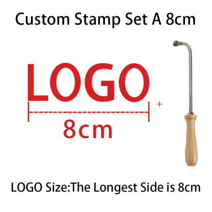 Personalized Leather Stamp Custom Logo Branding Iron Stamps Heating Brass Embosser Seals DIY Wood Cake Hamburger Craft Handmade