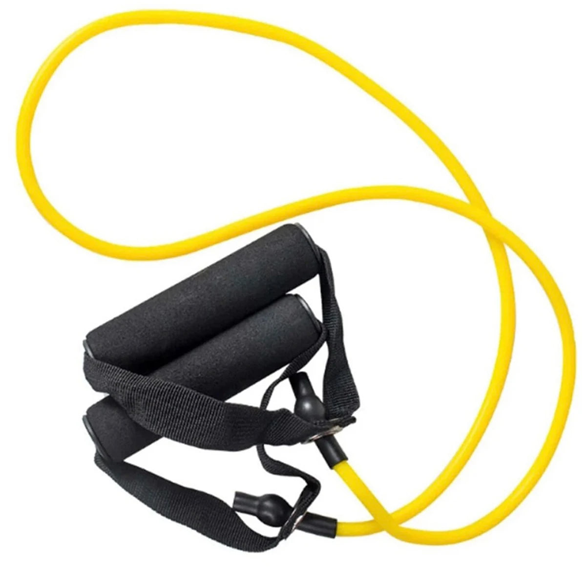 5 Levels Yoga Fitness Tensioner Resistance Band With Handles, Elastic TPE Straight Bar Yoga Pull Rope Fitness Exercise Tube Band