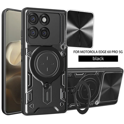 For Motorola Moto Edge 60 Pro 5G Case Shockproof Armor Cover For Moto Edge60 Pro Magnetic Holder Ring Stand Lens Protect Funda