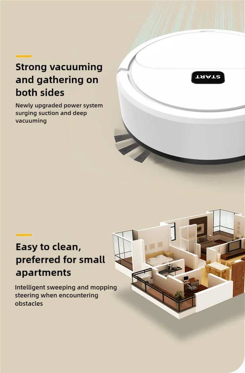 Electric Sweeper Intelligent Automatic Lazy Sweeper Robot Household Cleaner USB Charging Vacuum Cleaner Gifts Cleaning Tools