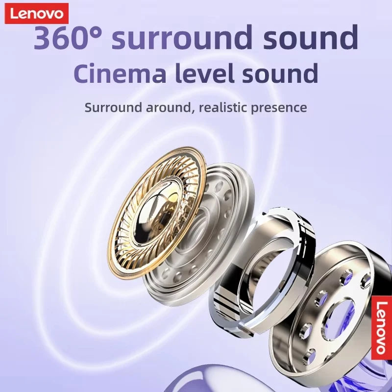 Lenovo TA410 Bluetooth 5.4 Wireless Earphones Open-Ear Bone Conduction Ear Clip Design Ultra-Light Comfortable Wearing Earphone