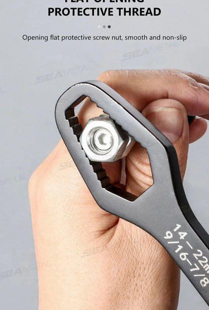 SEAMETAL 3-17mm 8-24mm Universal Torx Wrench Self-tightening Adjustable Glasses Wrench Board Double-head Torx Spanner Hand Tools