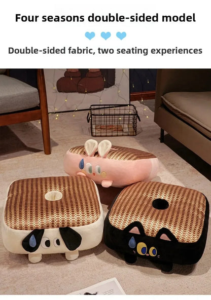 Thickened Lazy Rattan Mat Home Soft Comfortable Floor Stool Tatami Cushion for Living Room Bedroom Floor Seating