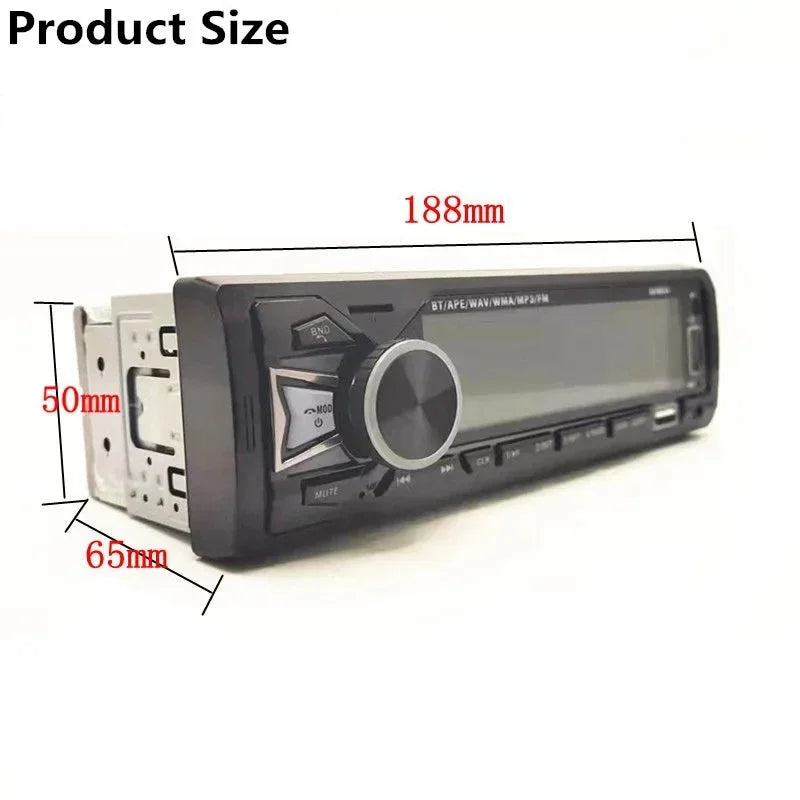 12V 1din Car MP3 Player Dual USB Bluetooth Stereo Radio Audio FM TF AUX IN Receiver in Dash Multimedia Player with remote
