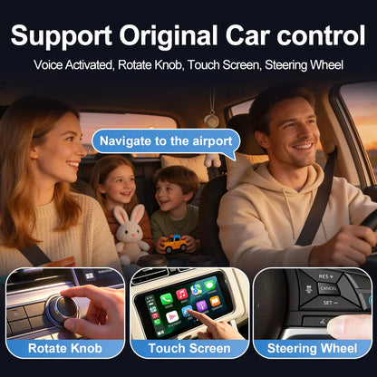 Android 14 4+64G Wireless CarPlay Ai Box Kowankit Smart HDMI Plug & Play 5 in 1 Android Auto Car Tv Box For YouTube Netflix 2026
