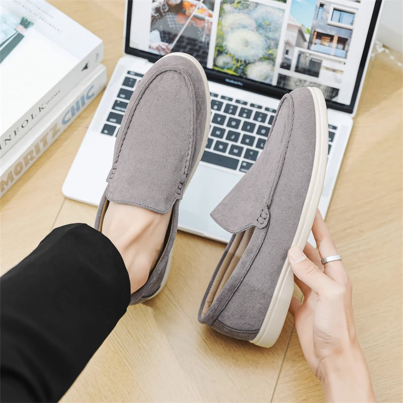 Men's High-End Casual Loafers, One-Piece Slip-On Design, Comfortable All-Match Fashion Shoes, Stylish Daily Wear Footwear
