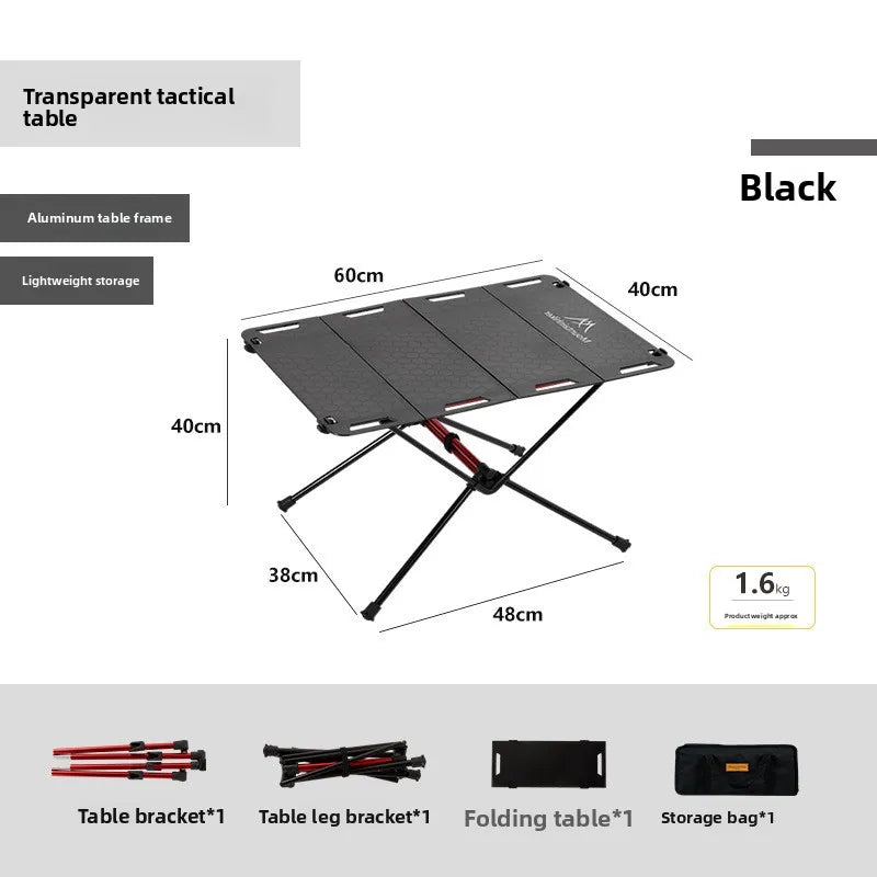 MOUNTAINHIKER Portable Picnic Table Beach Tables Camping Table for Foldable Edge With Hollowing Hangable Items More Convenient